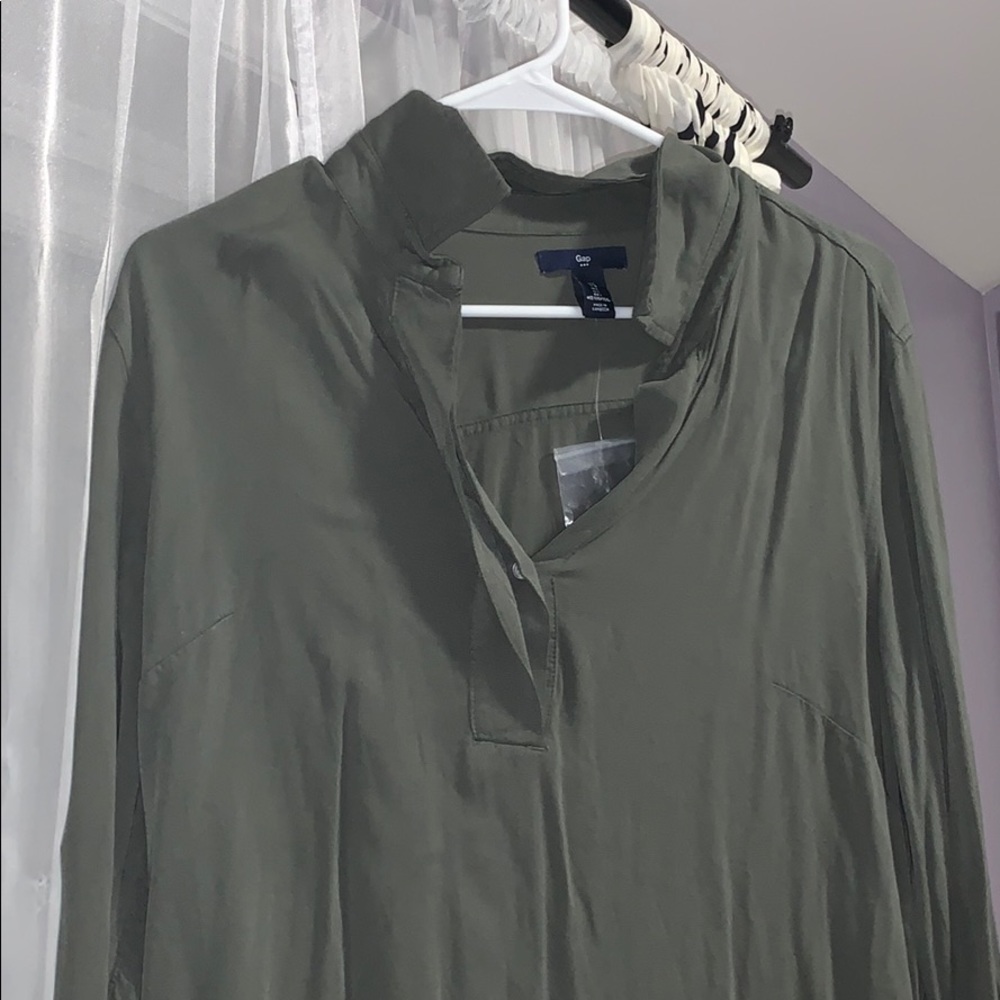 Olive green flowy dress